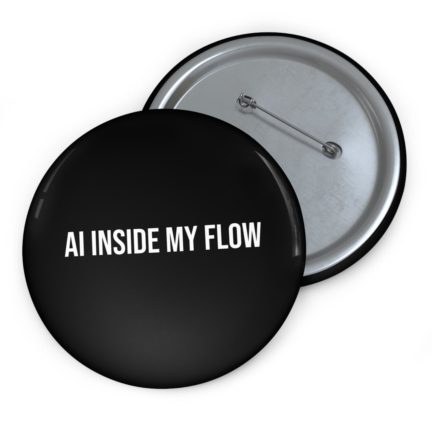 Custom AI INSIDE MY FLOW Buttons - Stylish Accessories for Tech Enthusiasts